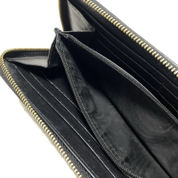 Auth FURLA Babylone - Dark Navy Leather Long Wallet - Picture 4 of 5